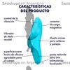 Teaser light blue Vibrador para dedo con carga UBS